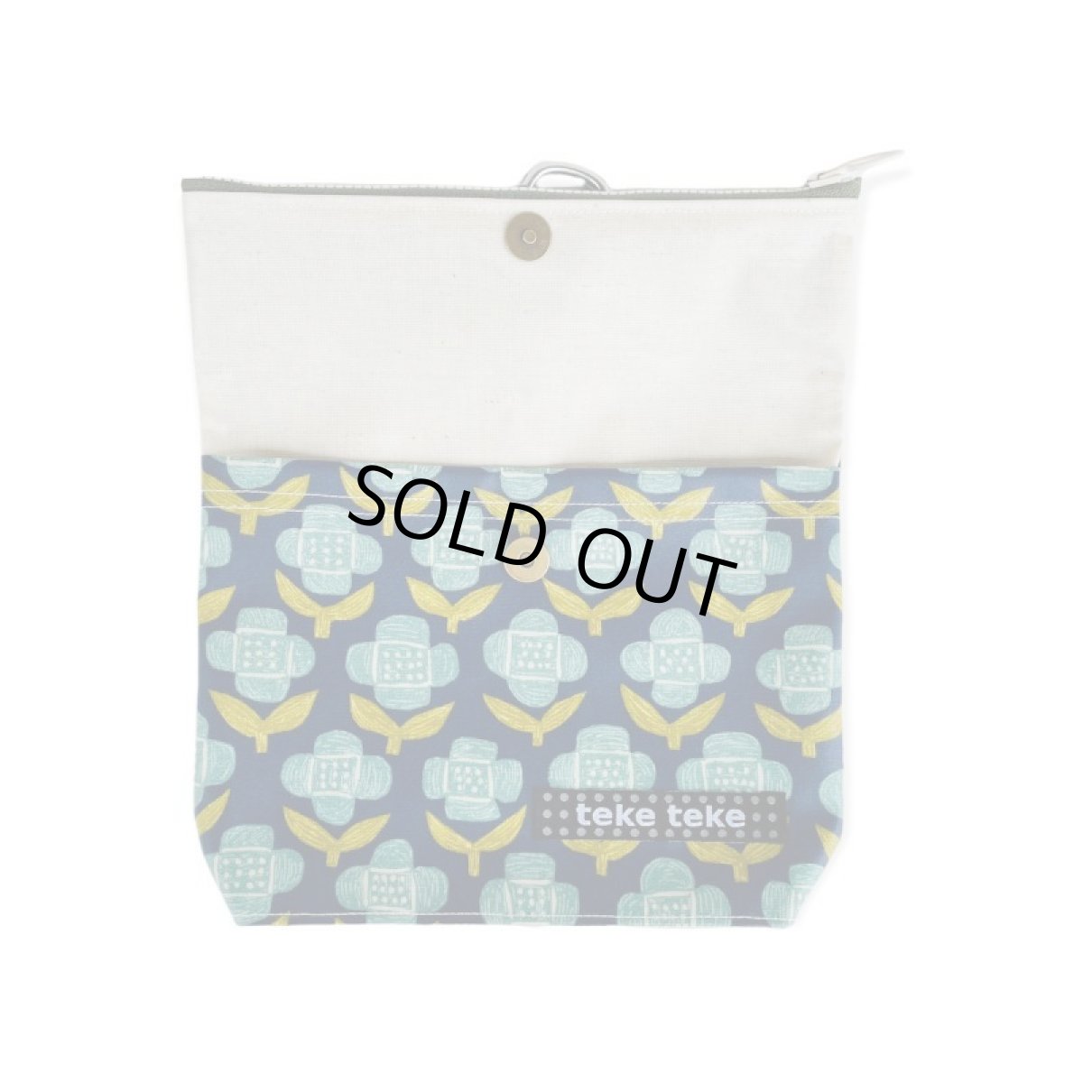 画像2: ＜即納＞マナーポーチ（レトロフラワー＊あお） (2)