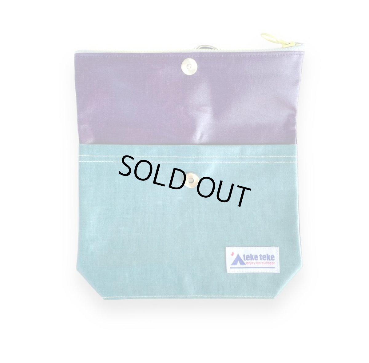 画像2: ＜即納＞マナーポーチ（MUJI パープル×ブルーグリーン） (2)