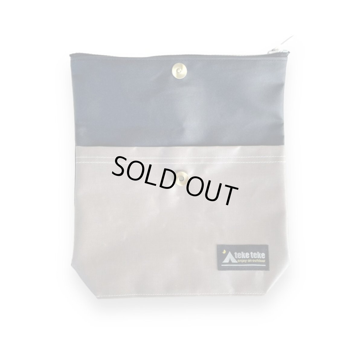 画像2: ＜即納＞マナーポーチ（MUJI ブラック×グレージュ） (2)