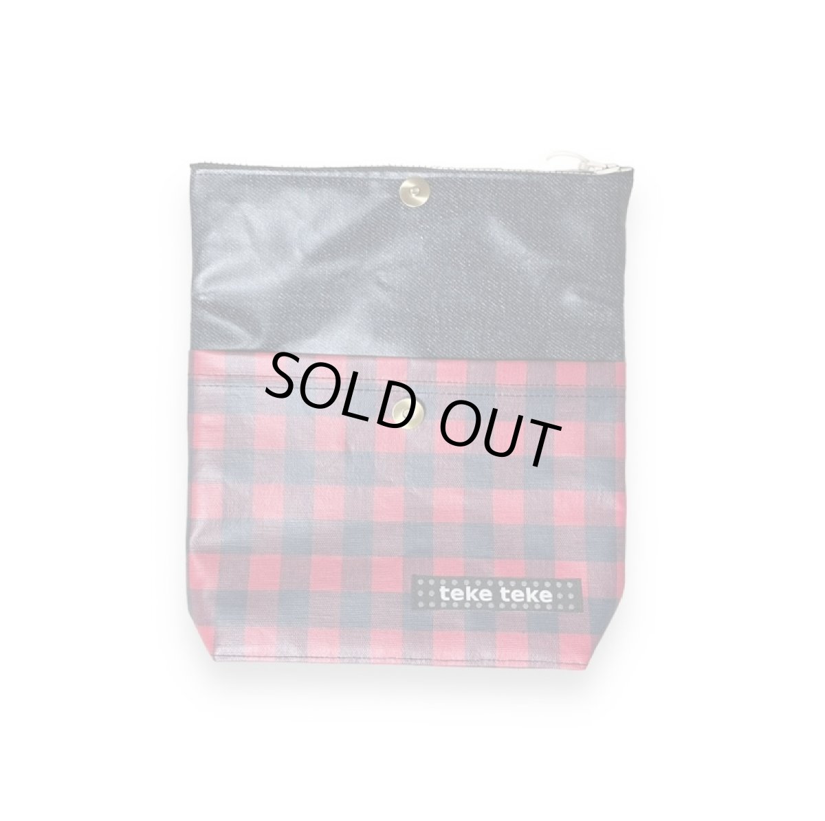 画像2: ＜即納＞マナーポーチ（ギンガムチェック＊レッド×デニム） (2)