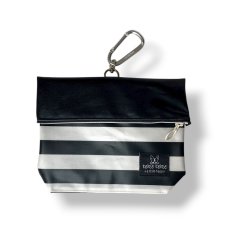 画像1: ＜即納＞マナーポーチ（白黒ボーダー） (1)