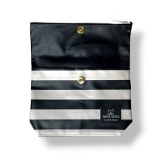 画像2: ＜即納＞マナーポーチ（白黒ボーダー） (2)